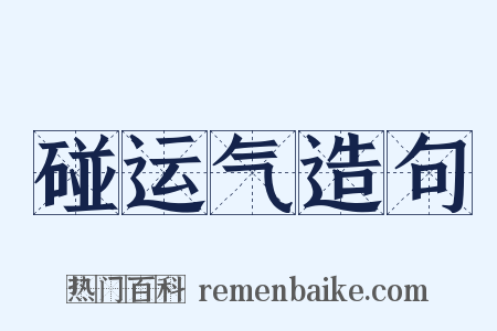 碰运气造句是什么意思的图片